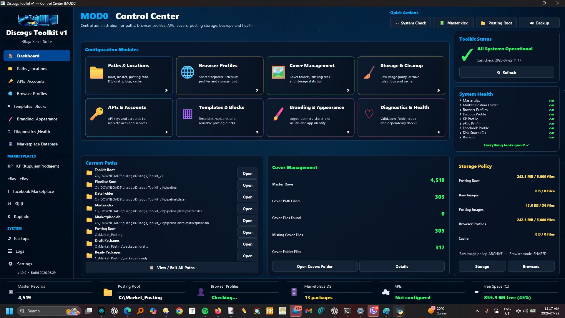 Toolkit launcher